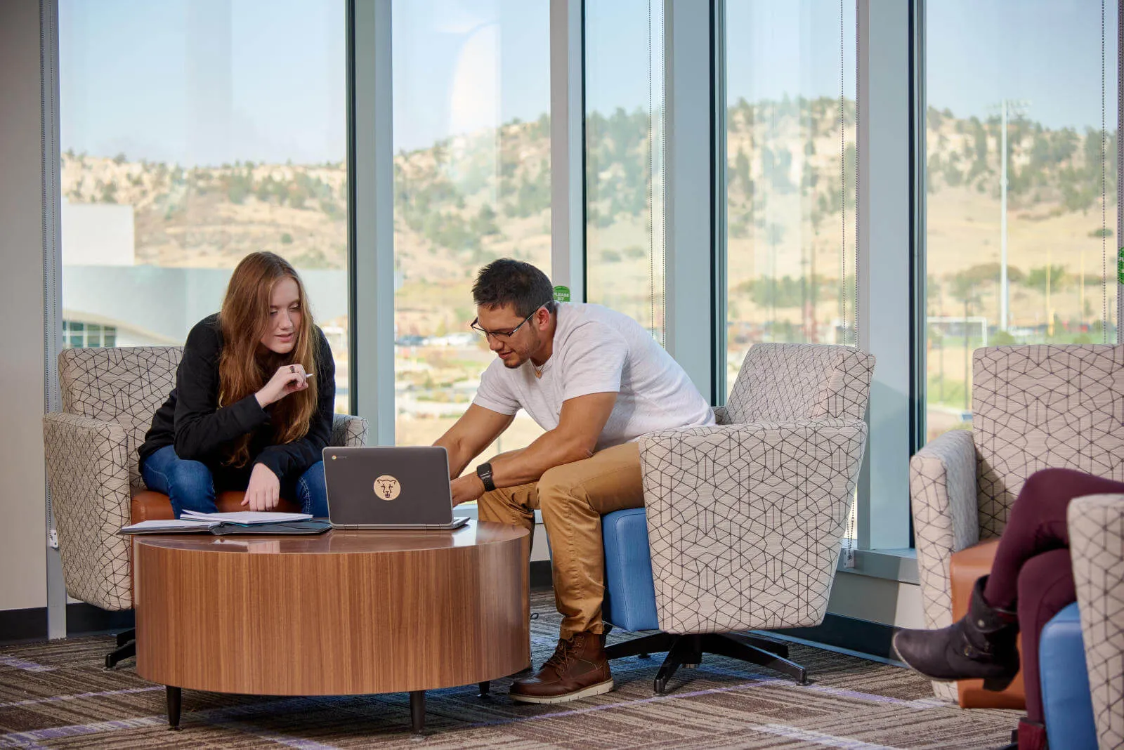 Picture of students studying